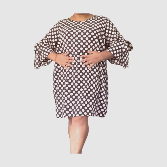 Anthology Plus Size Polka Dot Bell Sleeve Shift Dress size 26 - Picture 1 of 10